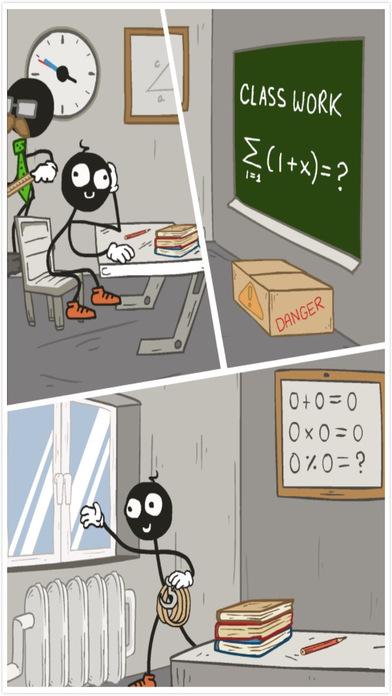 火柴人联盟密室逃出枯燥的学校截图2