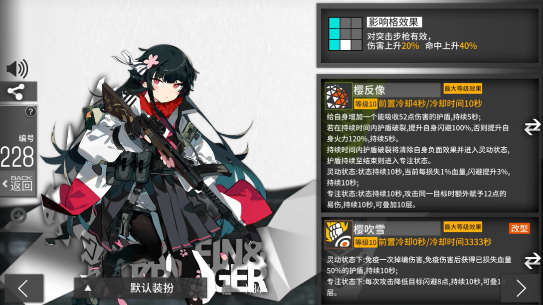 少女前线樱花专属装备怎么样