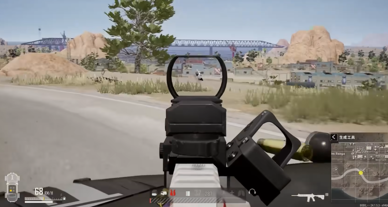 绝地求生一个人在车上如何射击