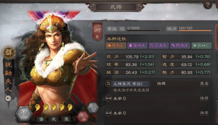 三国志战略版祝融夫人怎么搭配
